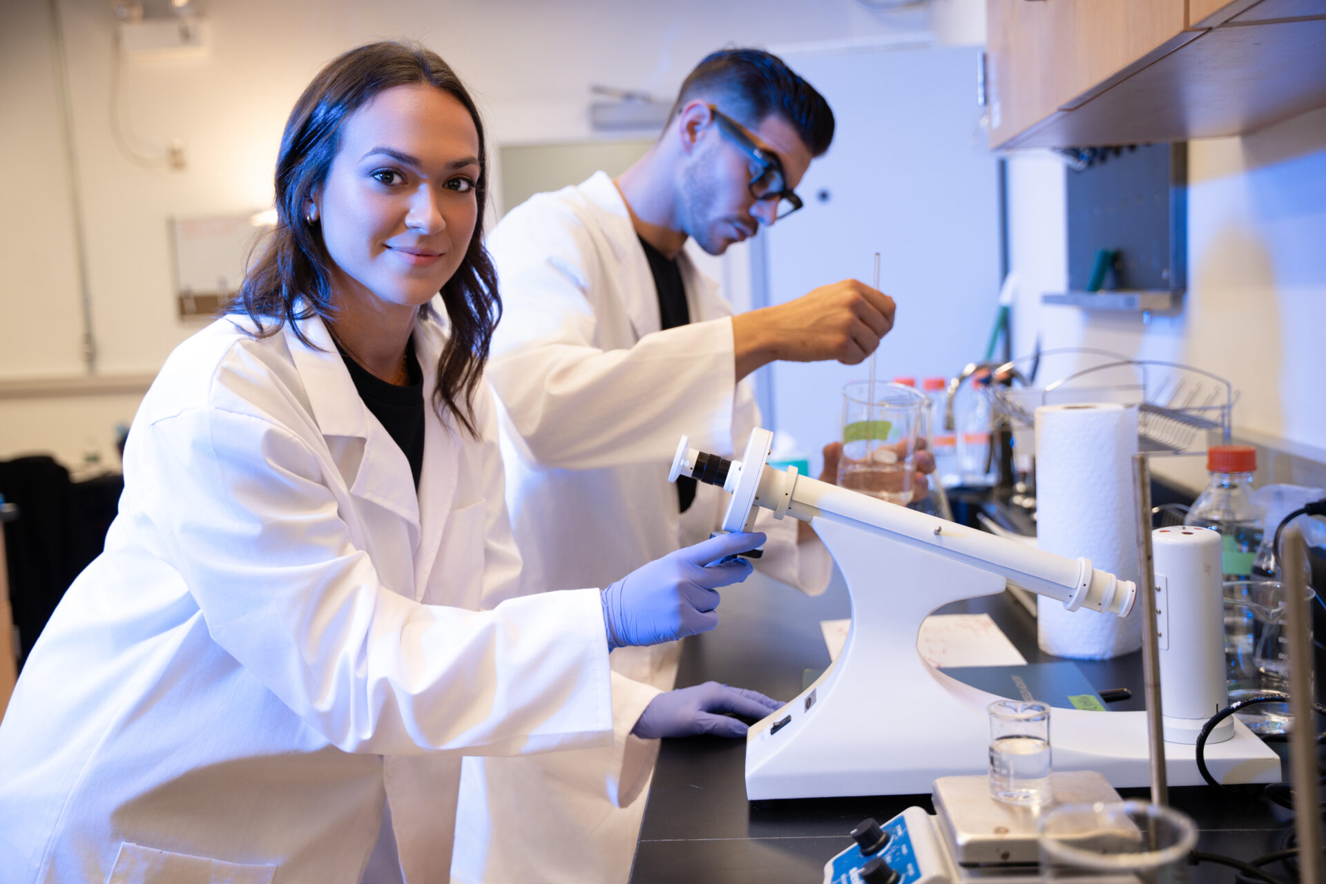 Branding photography in a lab