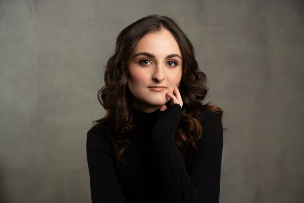 A woman looking natural in photos during a Long Island branding session