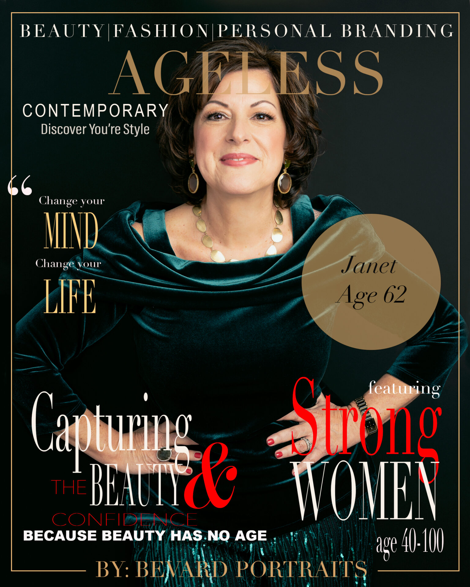 Magazine style woman portrait Farmingdale New York The BeVard Studio Long Island